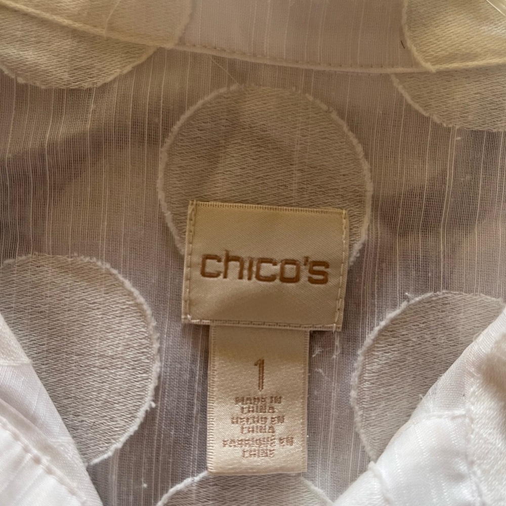 Chicos white long sleeve button down shirt - Picture 8 of 11